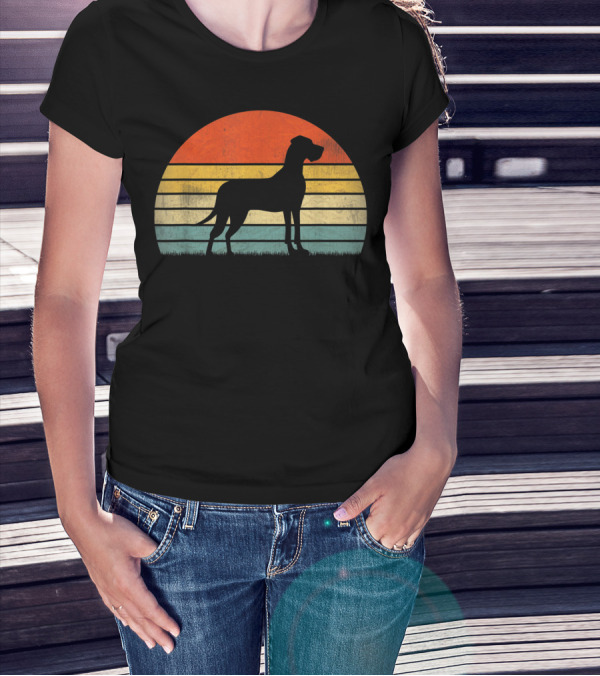 Retro Sunset Style Great Dane T-Shirt