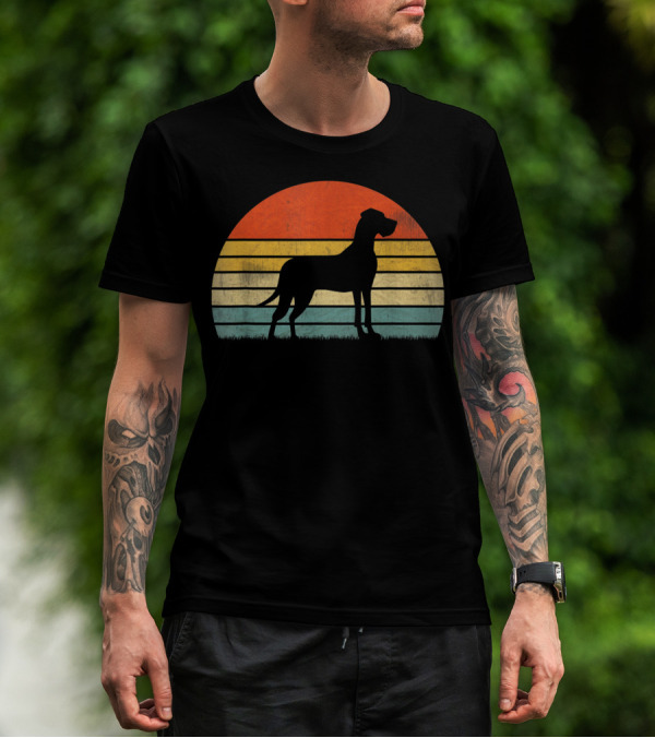 Retro Sunset Style Great Dane T-Shirt