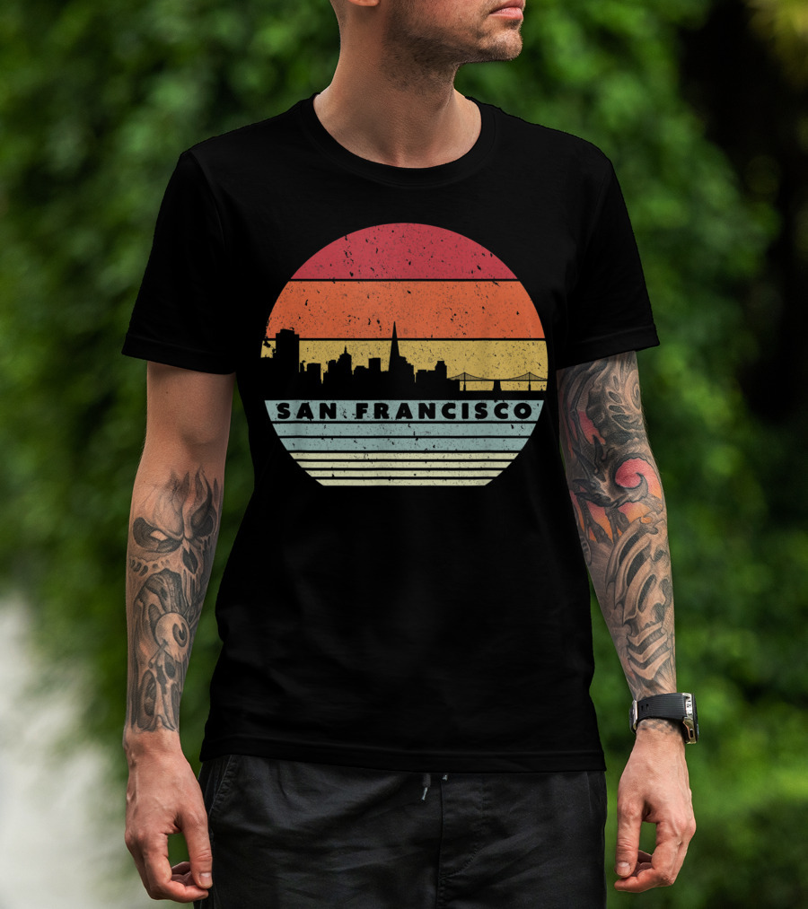 San Francisco Vintage Skyline Souvenir USA T-Shirt