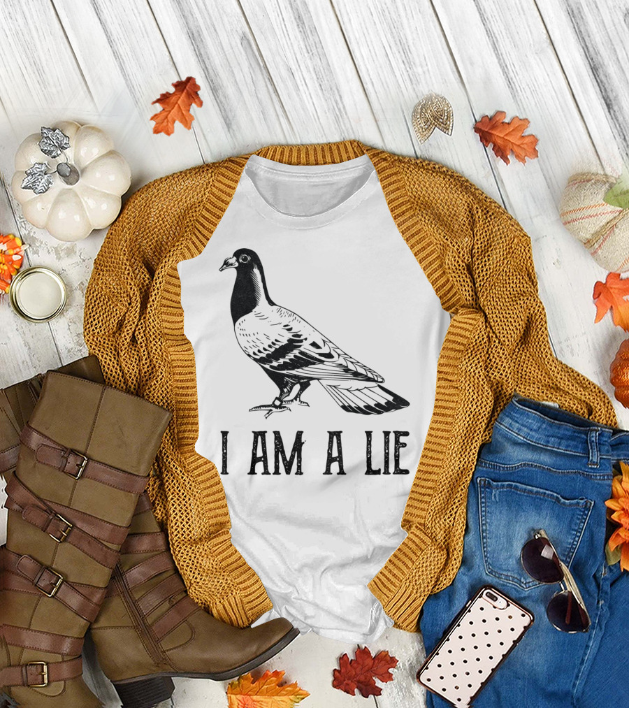 Vintage Bird I Am A Lie Aren't Real Spies T-Shirt
