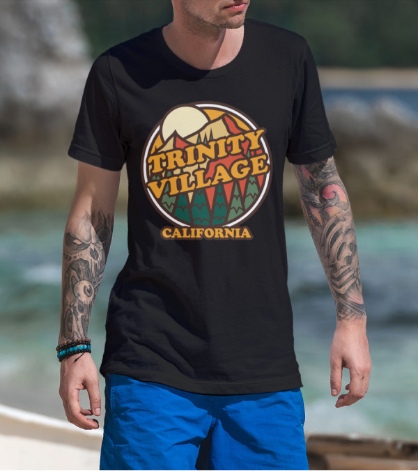 Trinity Village California Vintage Mountain Scenery T-Shirt