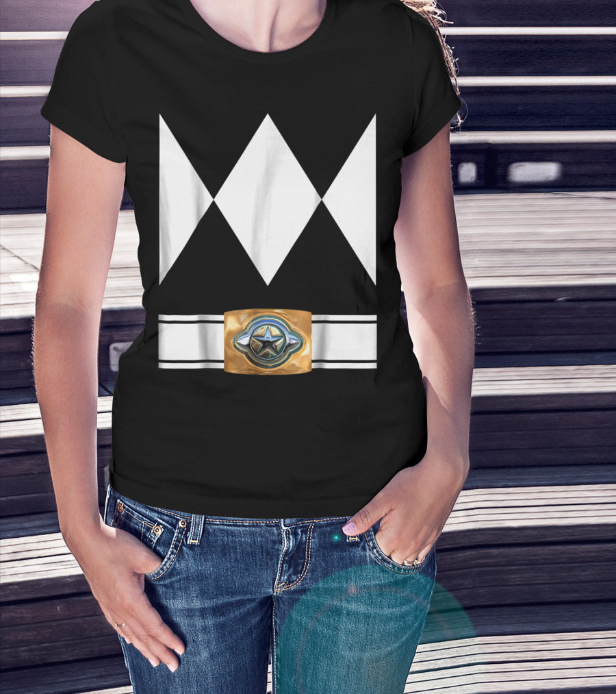 Funny Super Hero Ranger Costume White Diamond Emblem T-Shirt
