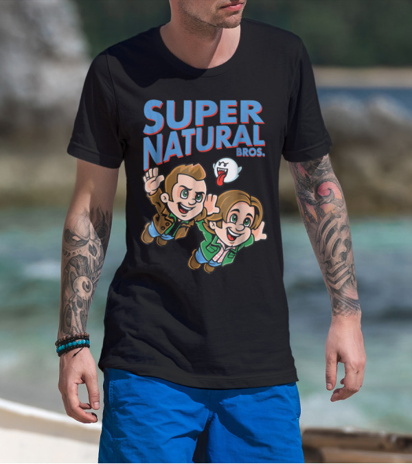 Supernatural Bros Funny Mashup With Ghost Character T-Shirt