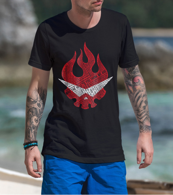 Gurren Lagann Logo Typography Who The Hell Do You Think We Are T-Shirt