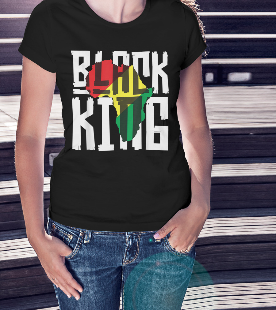 Black King Africa Tribal Men History Month T-Shirt