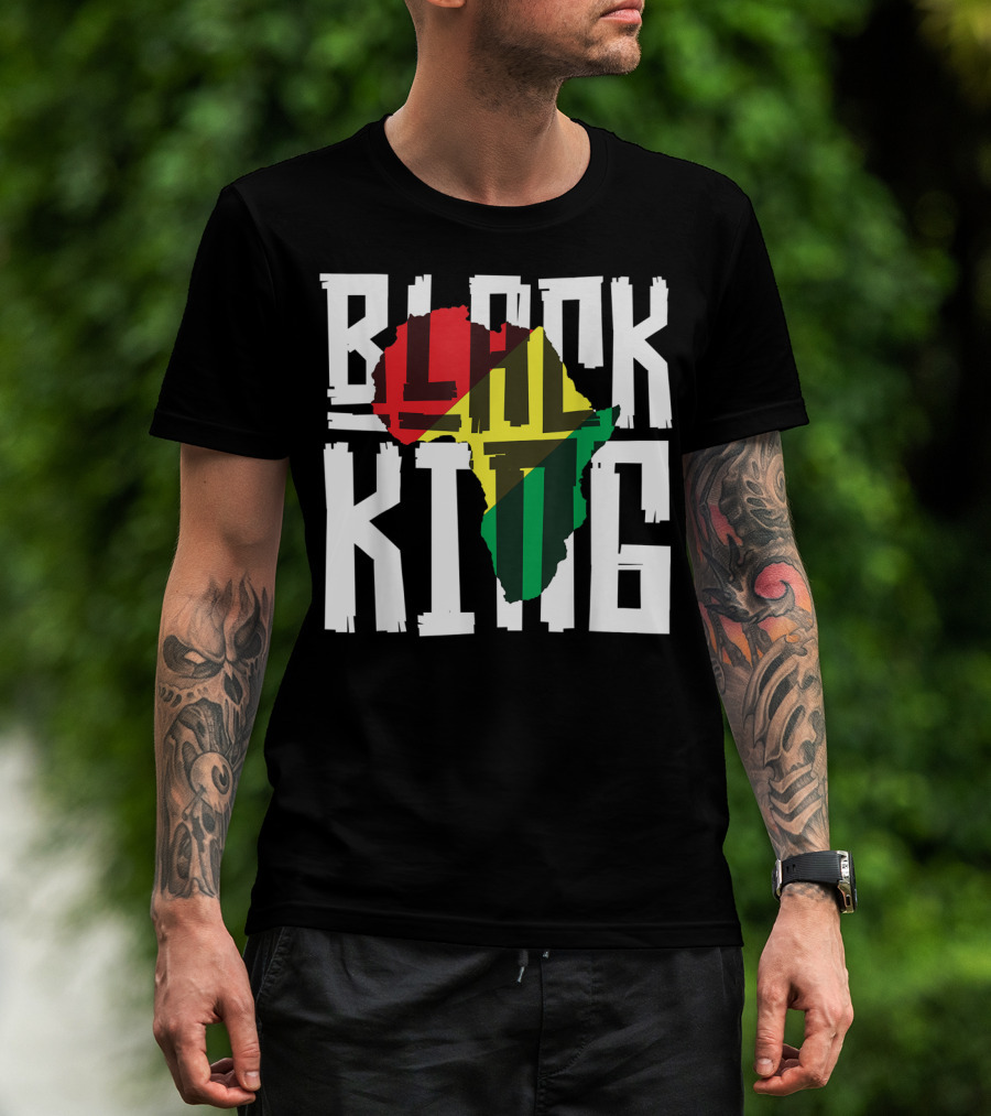 Black King Africa Tribal Men History Month T-Shirt
