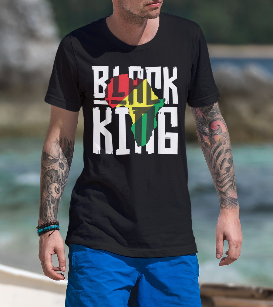 Black King Africa Tribal Men History Month T-Shirt