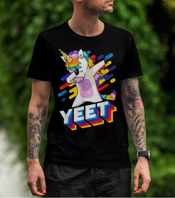 Yeet Rainbow Unicorn Dabbing T-Shirt