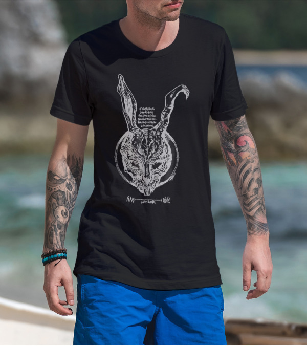 Fear And Love Donnie Darko Rabbit Drawing T-Shirt