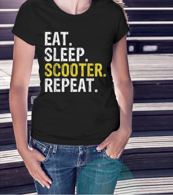 Eat Sleep Scooter Repeat T-Shirt