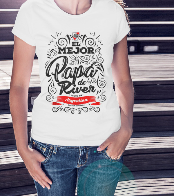 El Mejor Papá De River Hecho En Argentina CARP River Plate T-Shirt