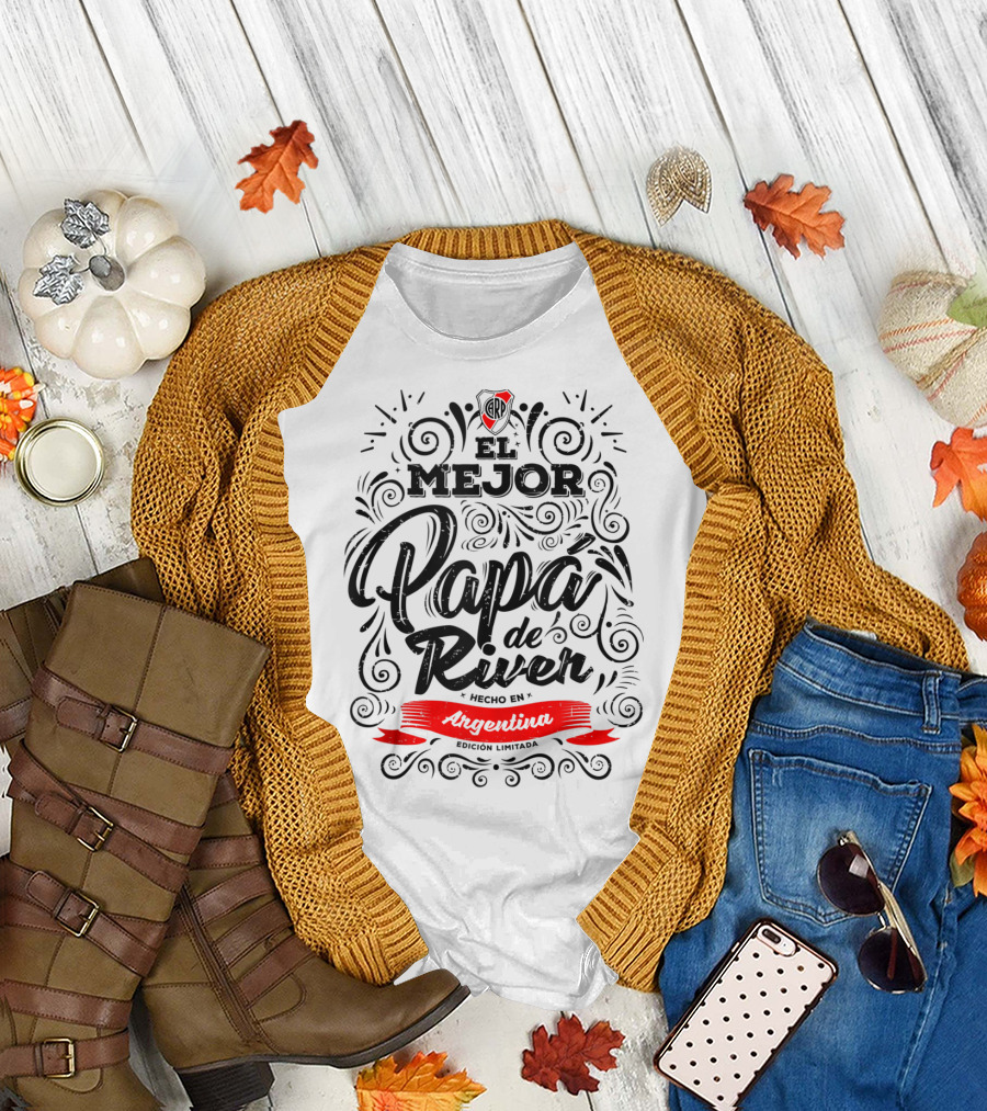 El Mejor Papá de River Hecho en Argentina CARP River Plate T-Shirt