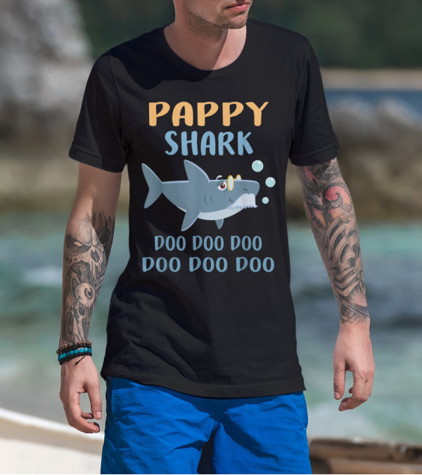 Pappy Shark Father's Day Doo Doo Doo Funny T-Shirt