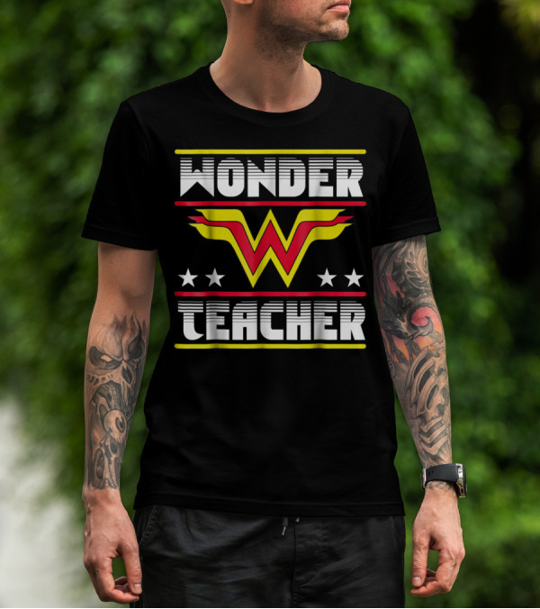 Wonder Teacher Stars W T-Shirt
