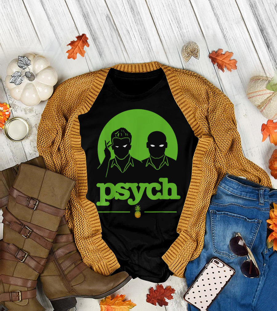 Psych Gus Shawn Spencer Funny Unique Pineapple T-Shirt