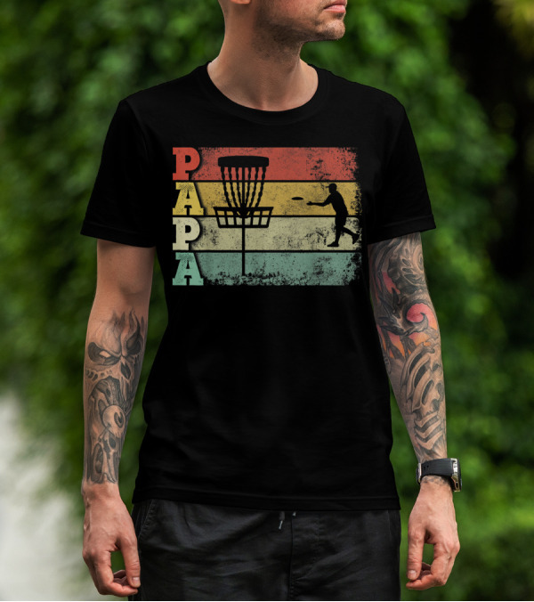 Papa Vintage Disc Golf Dad T-Shirt