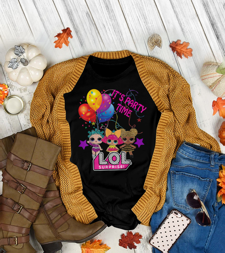 LOL Surprise It's Party Time Balloons and Characters T-Shirt