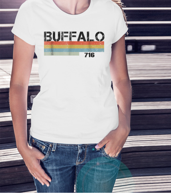 Buffalo 716 Vintage 1980s Striped T-Shirt
