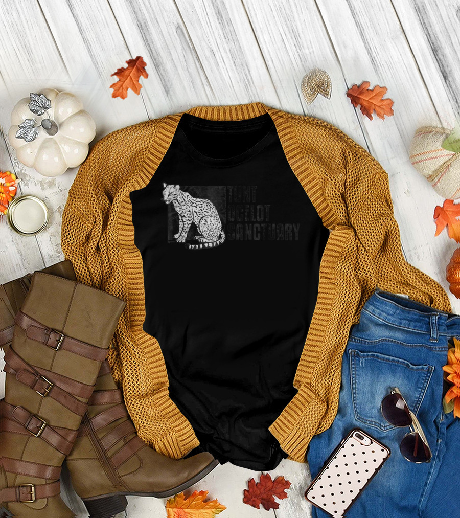 Archer Tunt Ocelot Sanctuary Spotted Cat T-Shirt