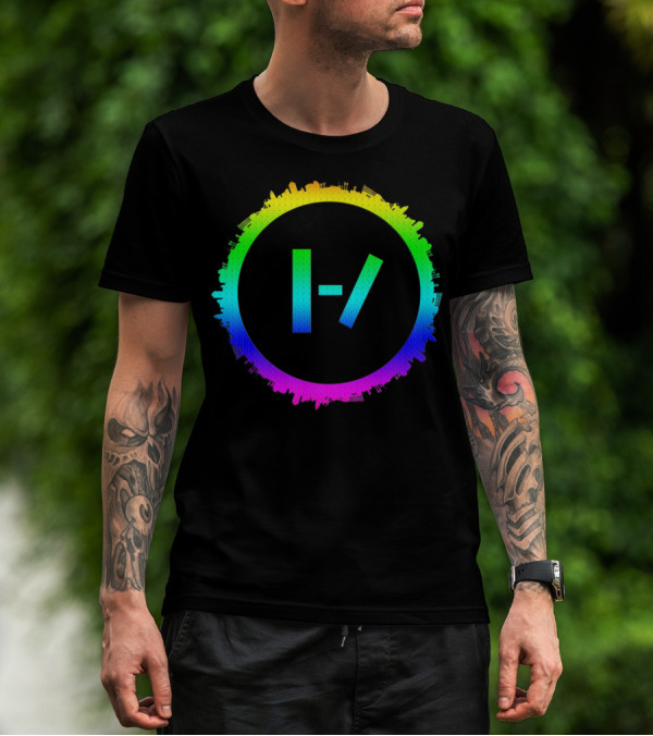 Twenty One Pilots Rainbow Cityscape Circle T-Shirt
