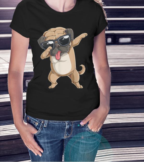 Dabbing Pug Dance Cool Puppy Lovers T-Shirt