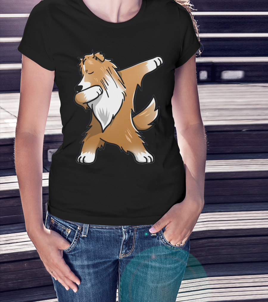 Shetland Sheepdog Sheltie Dabbing Dab Pose T-Shirt