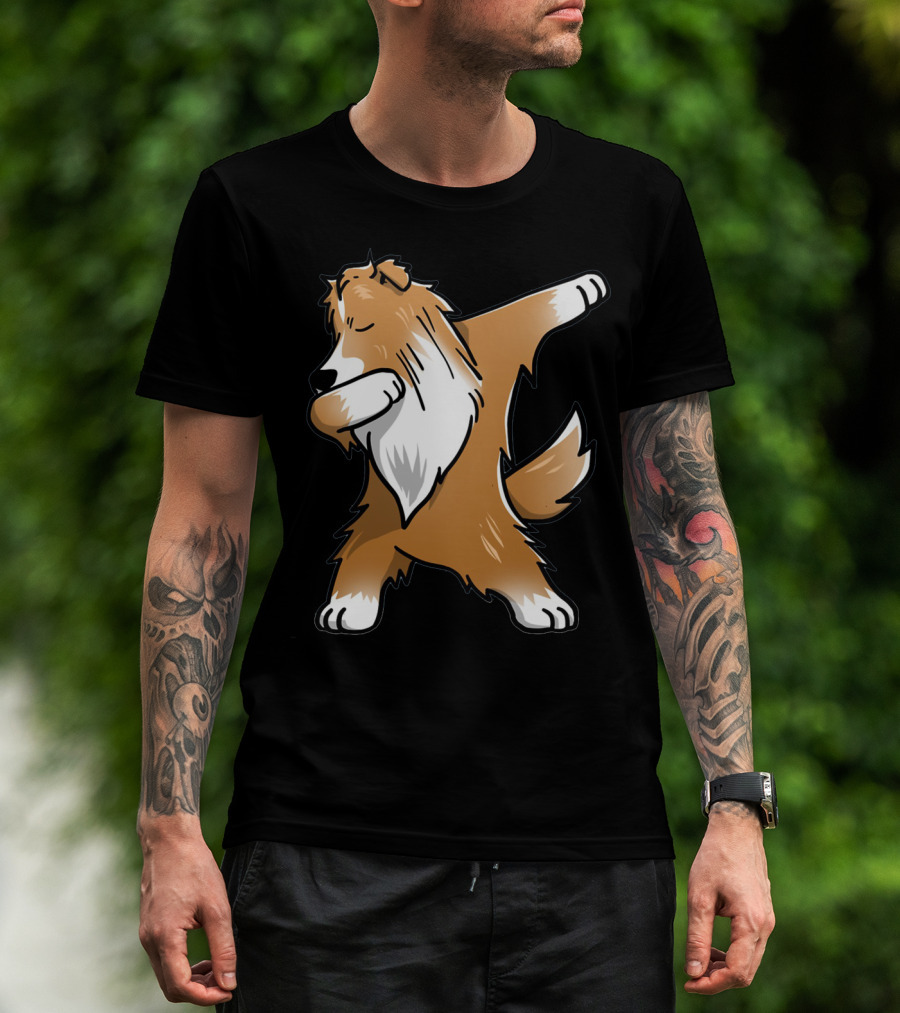 Shetland Sheepdog Sheltie Dabbing Dab Pose T-Shirt