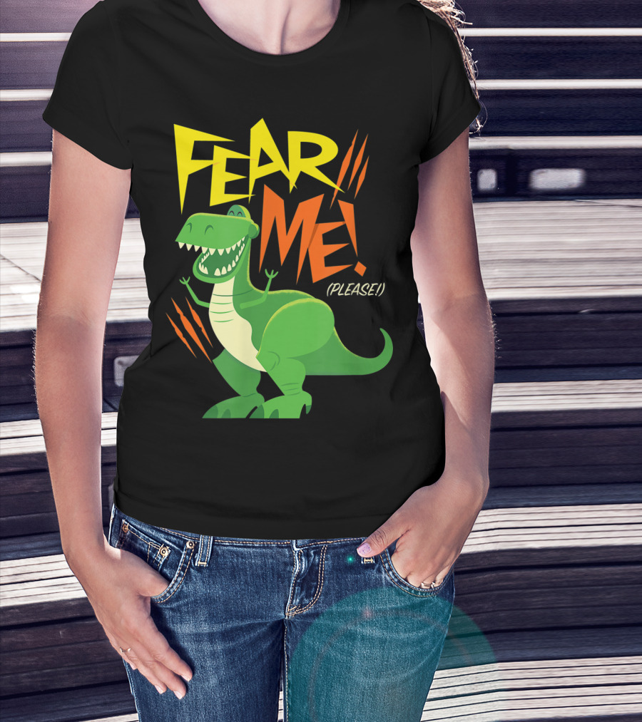 Disney Pixar Toy Story 4 Rex Fear Me Please Green Dinosaur Cartoon T-Shirt