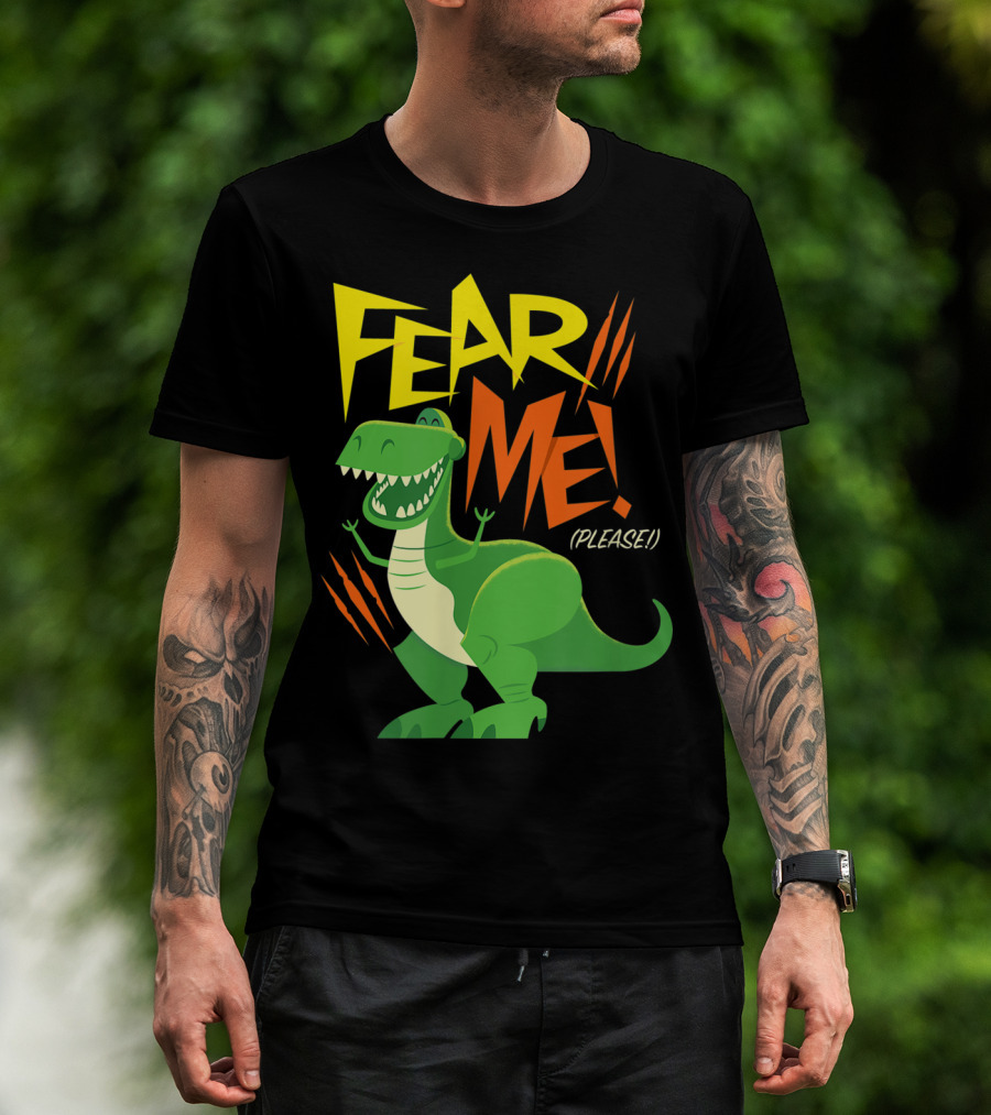 Disney Pixar Toy Story 4 Rex Fear Me Please Green Dinosaur Cartoon T-Shirt
