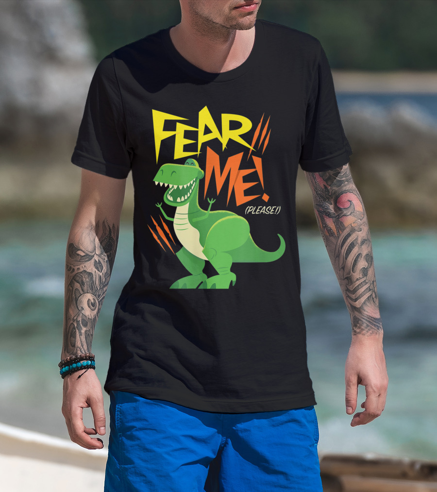 Disney Pixar Toy Story 4 Rex Fear Me Please Green Dinosaur Cartoon T-Shirt