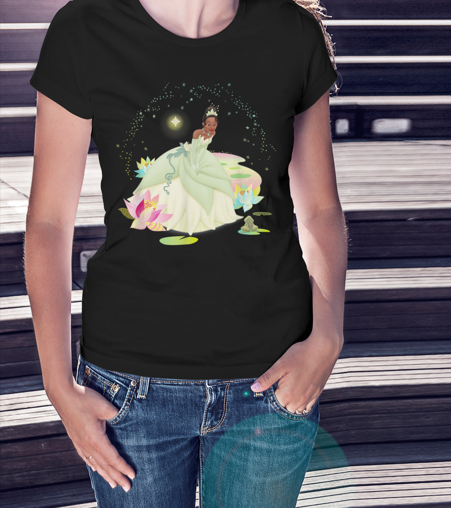 Disney Princess And The Frog Tiana Magical Bayou Scene T-Shirt