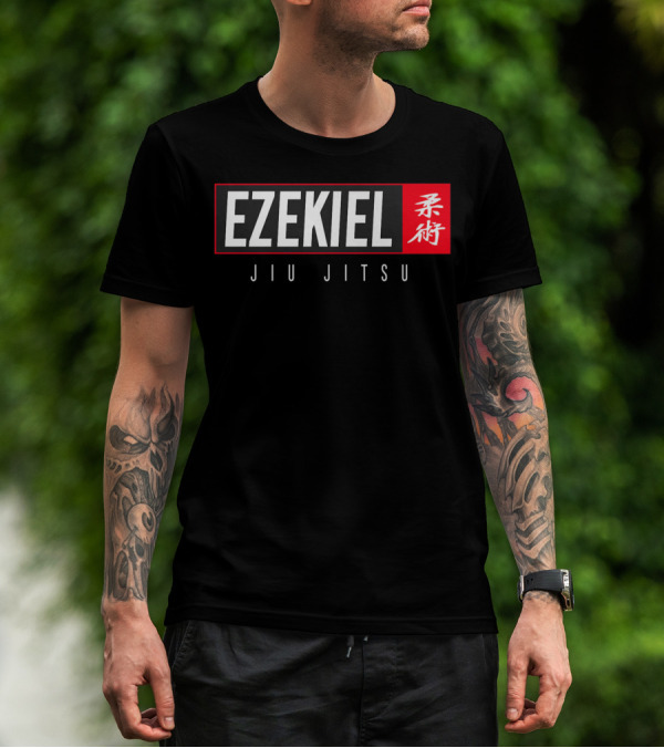 Ezekiel Jiu Jitsu BJJ Brazilian Jujitsu Kanji Martial Arts T-Shirt