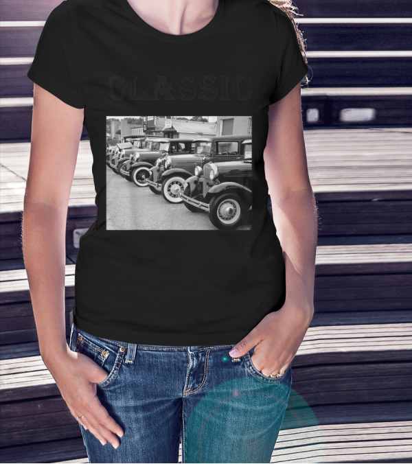 Father's Day Antique Classic Car Lineup T-Shirt