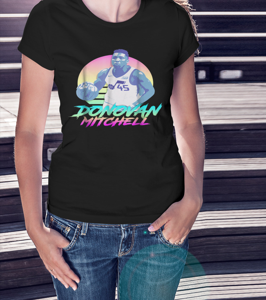 Donovan Mitchell Retro Jazz 45 Aesthetic T-Shirt