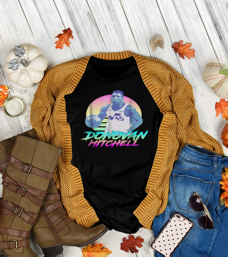 Donovan Mitchell Retro Jazz 45 Aesthetic T-Shirt