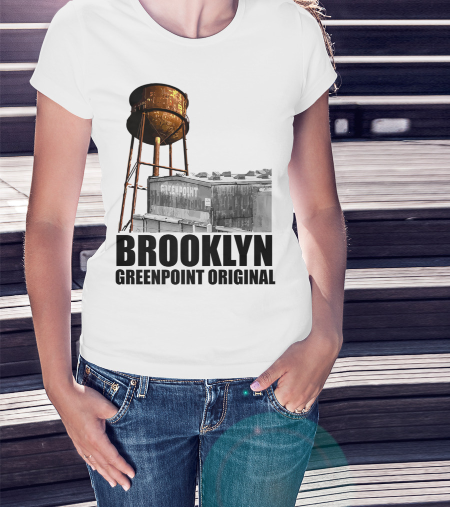 Brooklyn Greenpoint Original Water Tower Skyline T-Shirt