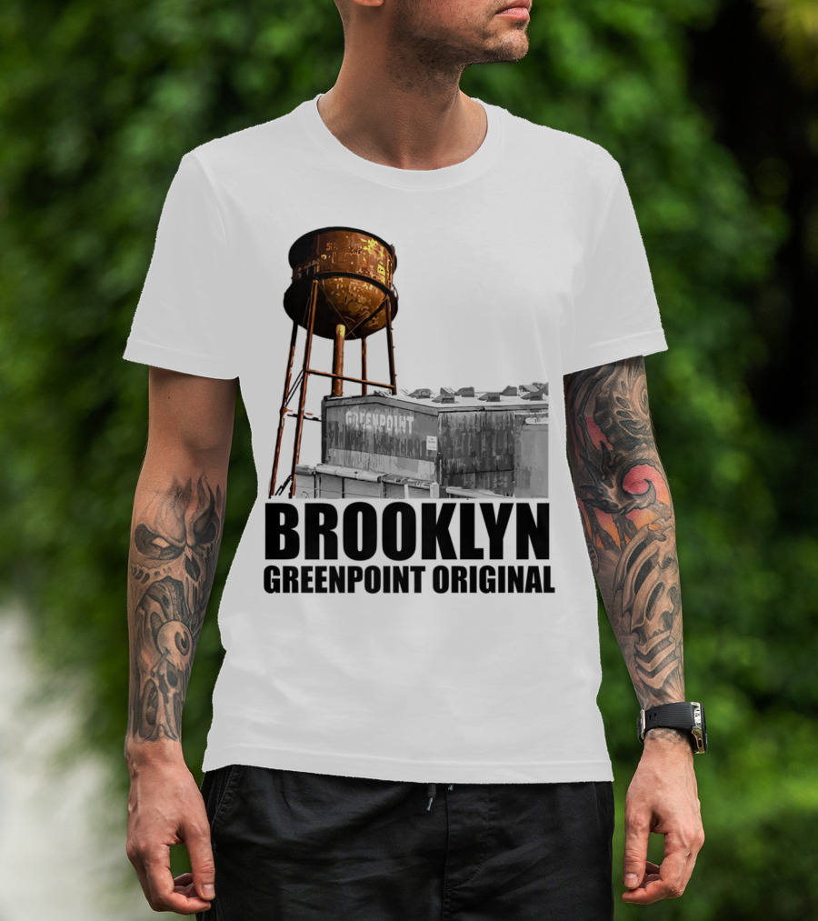 Brooklyn Greenpoint Original Water Tower Skyline T-Shirt
