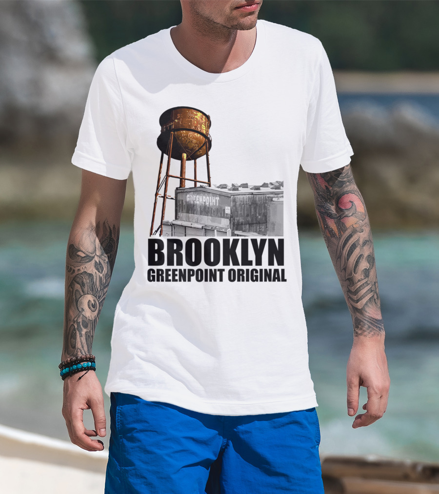 Brooklyn Greenpoint Original Water Tower Skyline T-Shirt