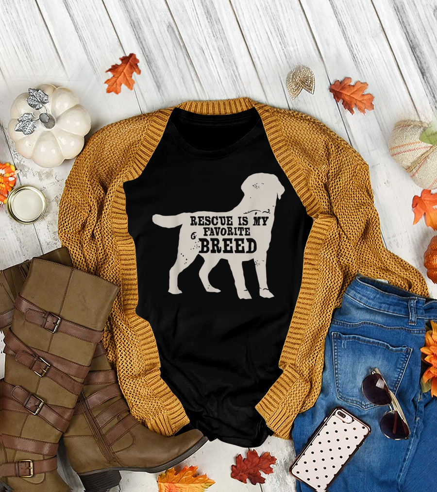 Adopt a Dog Rescue Is My Favorite Breed T-Shirt