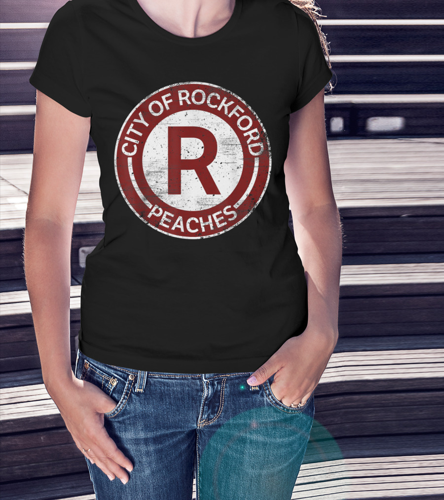 City Of Rockford Peaches Feminist Baseball T-Shirt