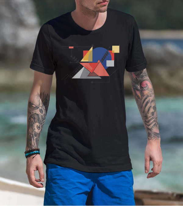 Bauhaus Movement Geometric Abstract 1919 Reproduction T-Shirt