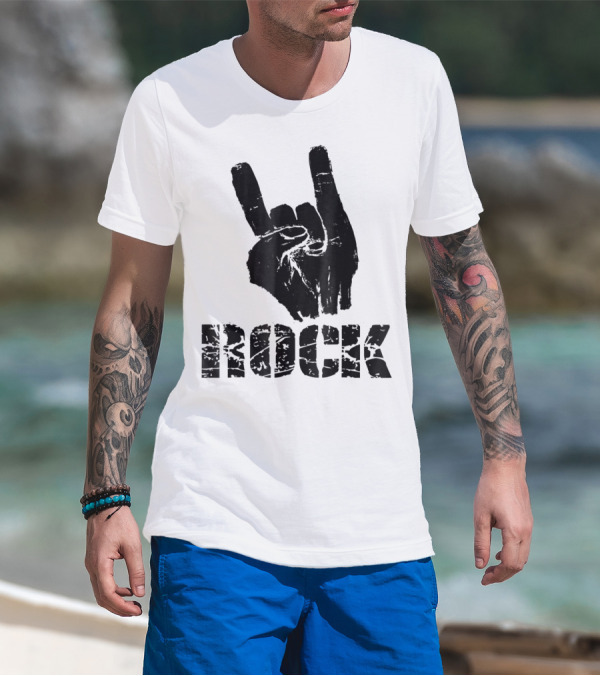 Born To Be Rock Star Hand Horns Rock Gesture T-Shirt