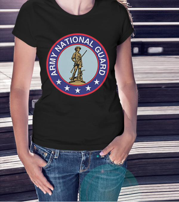 Army National Guard Veteran Morale Emblem T-Shirt