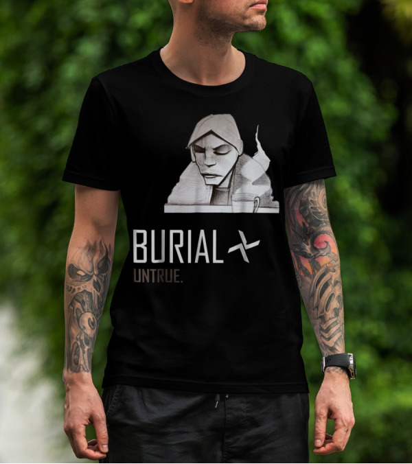 Burial Untrue Monochrome Hoodie Smoking Character T-Shirt