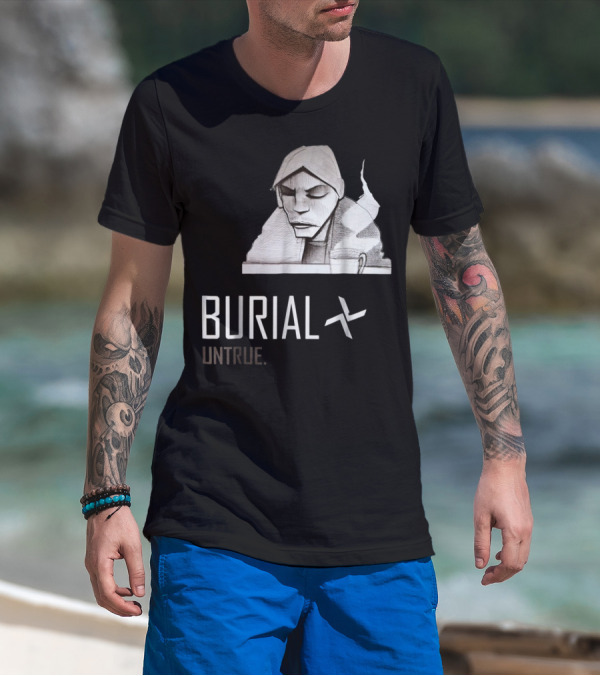 Burial Untrue Monochrome Hoodie Smoking Character T-Shirt