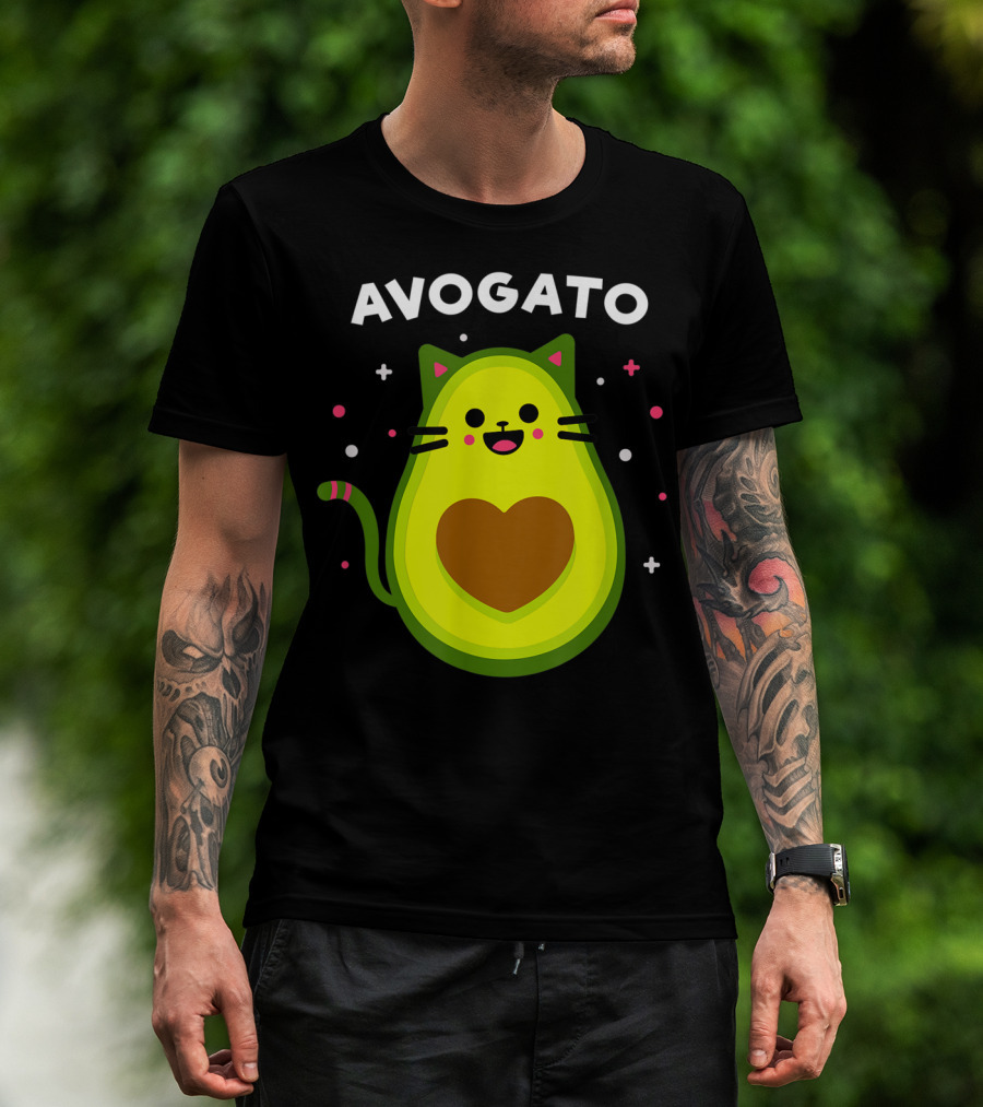 Avogato Cat Avocado Lover Cute Cat Avogato T-Shirt