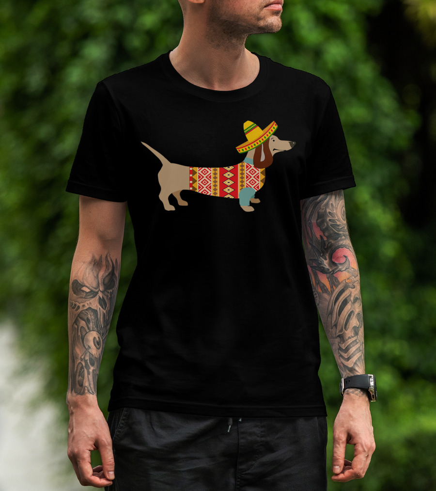 Daschund Cinco De Mayo Sombrero Doxie Fiesta T-Shirt