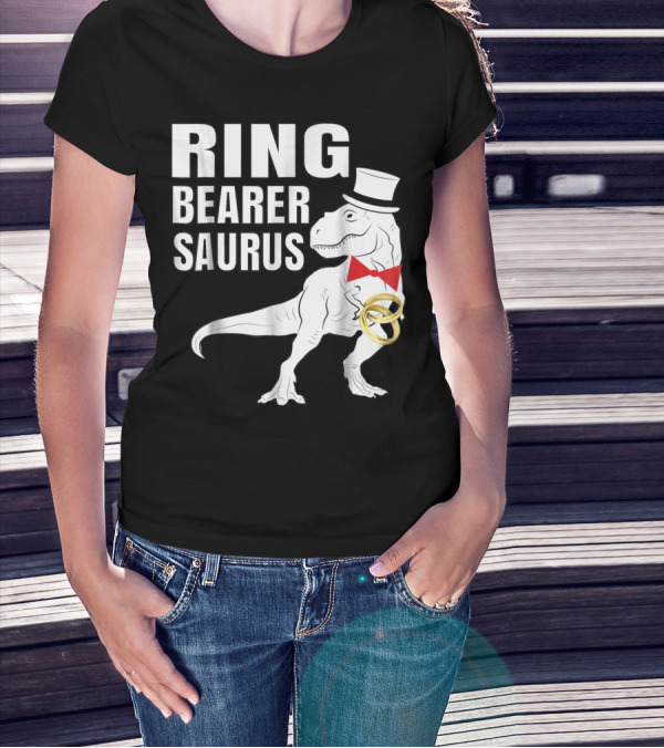 Ring Bearer Saurus Dinosaur Rex Wedding Party T-Shirt