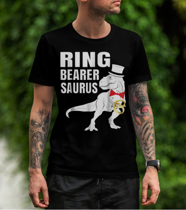 Ring Bearer Saurus Dinosaur Rex Wedding Party T-Shirt