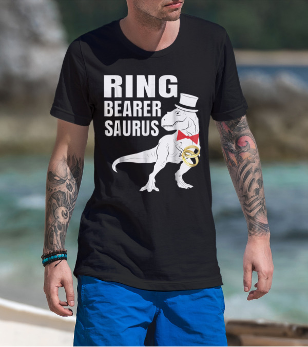 Ring Bearer Saurus Dinosaur Rex Wedding Party T-Shirt